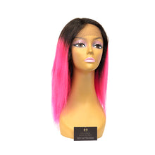 9A Grade Straight Lace Frontal Wig 1B/PINK