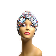 10-Pack Pre-Tied Flowery African Turban TB001