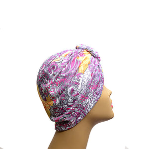 10-Pack Pre-Tied Flowery African Turban TB003
