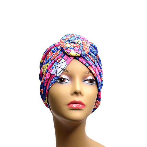 10-Pack Pre-Tied Flowery African Turban TB004 (Wholesale)
