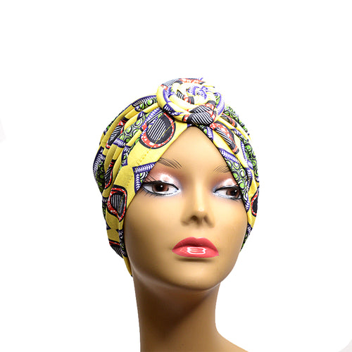 10-Pack Pre-Tied Flowery African Turban TB005 (Wholesale)