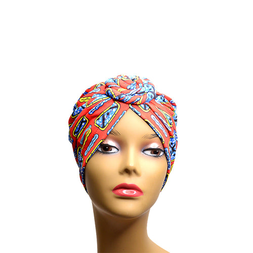 10-Pack Pre-Tied Flowery African Turban TB007