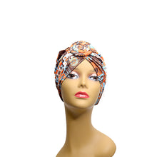 10-Pack Pre-Tied Flowery African Turban TB009