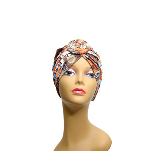 10-Pack Pre-Tied Flowery African Turban TB009 (Wholesale)