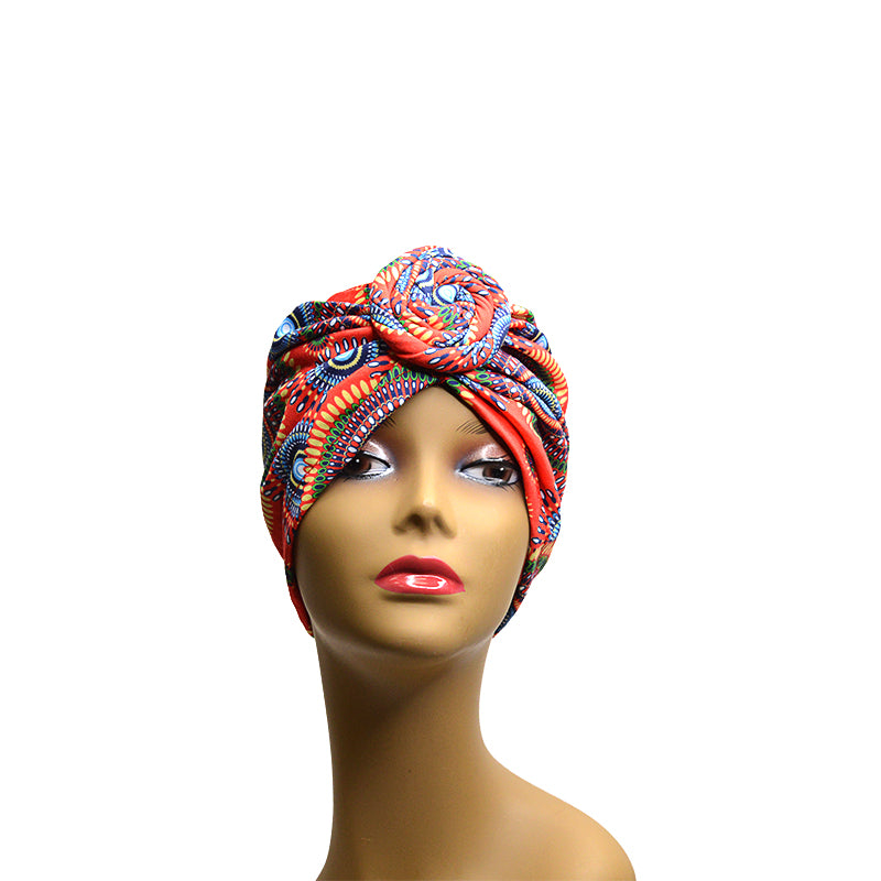 10-Pack Pre-Tied Flowery African Turban TB010