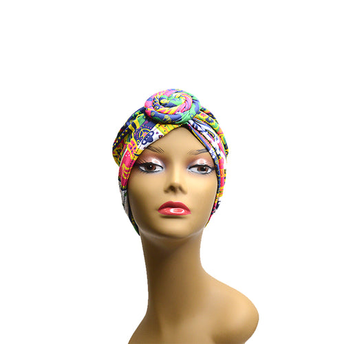 10-Pack Pre-Tied Flowery African Turban TB013 (Wholesale)