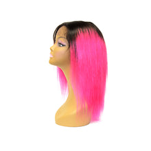 9A Grade Straight Lace Frontal Wig 1B/PINK