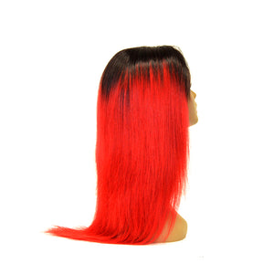 9A Grade Straight Lace Frontal Wig 1B/RED